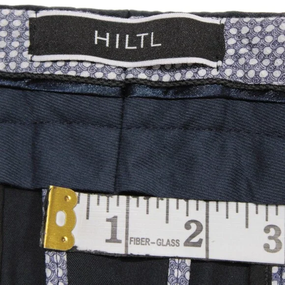 Hiltl NWT Chinos / Casual Pants Size 48 (32 US) Parma In Solid Blue Cotton Blend